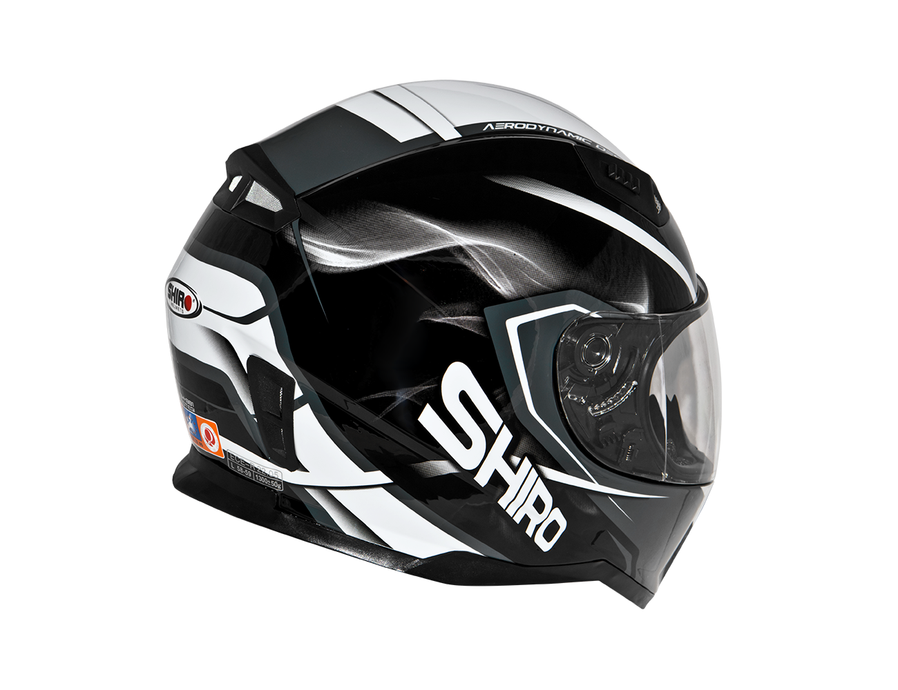 CASCO DE MOTO DE CARRETERA SHIRO SH 881 COLOR BLANCO Y NEGRO