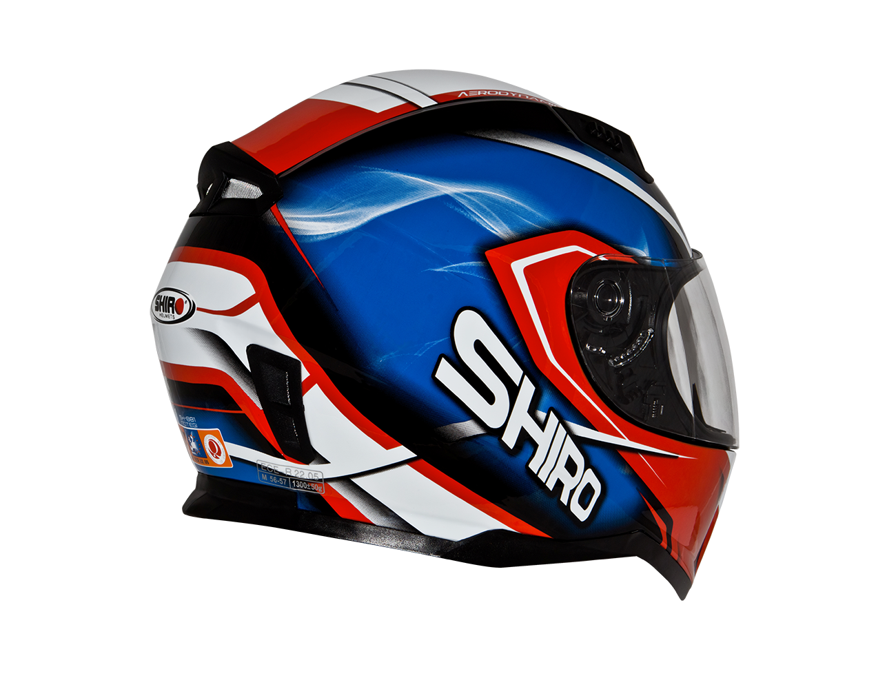 CASCO DE MOTO DE CARRETERA SH-881 COLOR ROJO Y AZUL